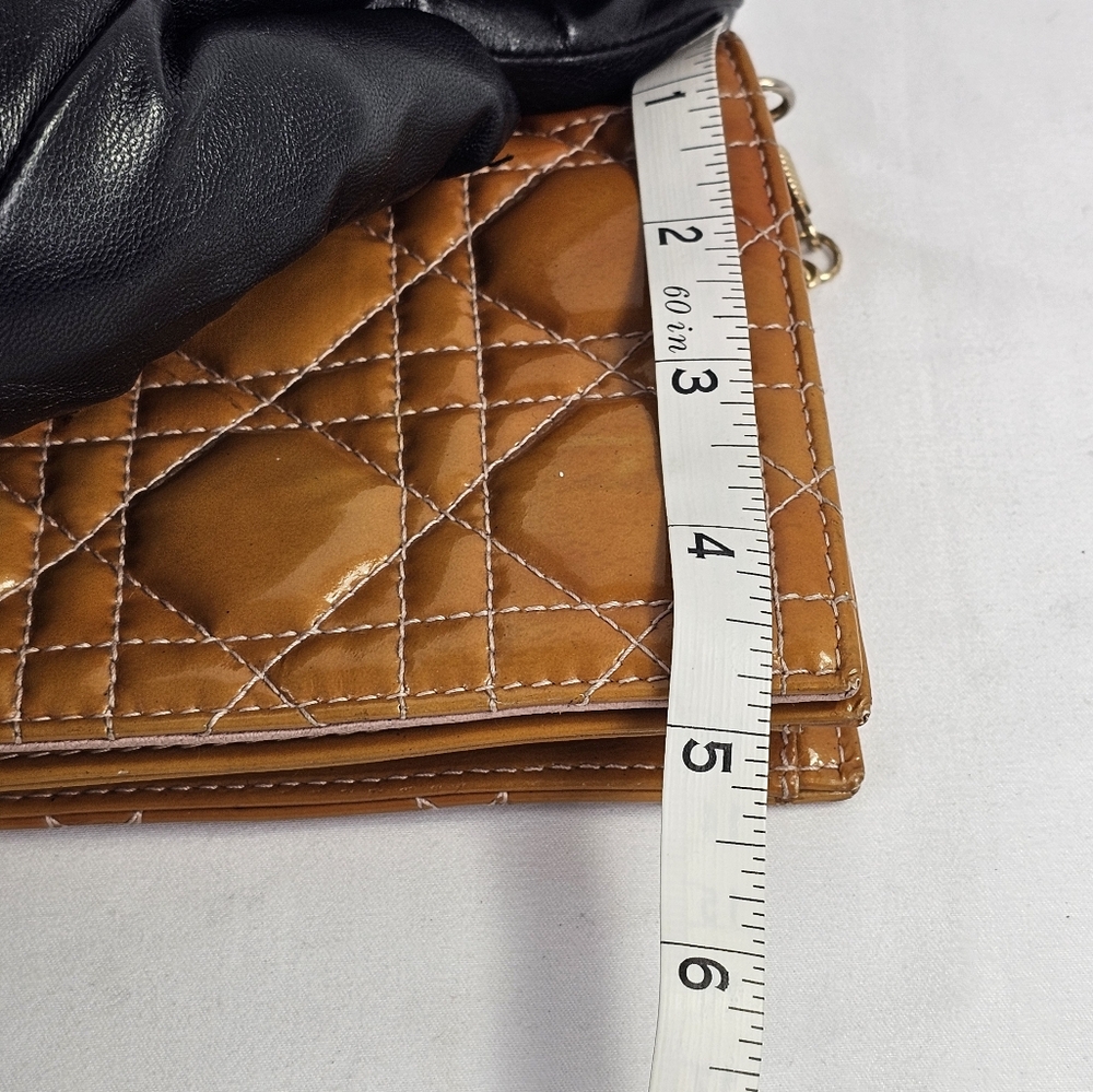 DIOR Patent Cannage Lady Dior Convertible Clutch - Picture 9 of 9
